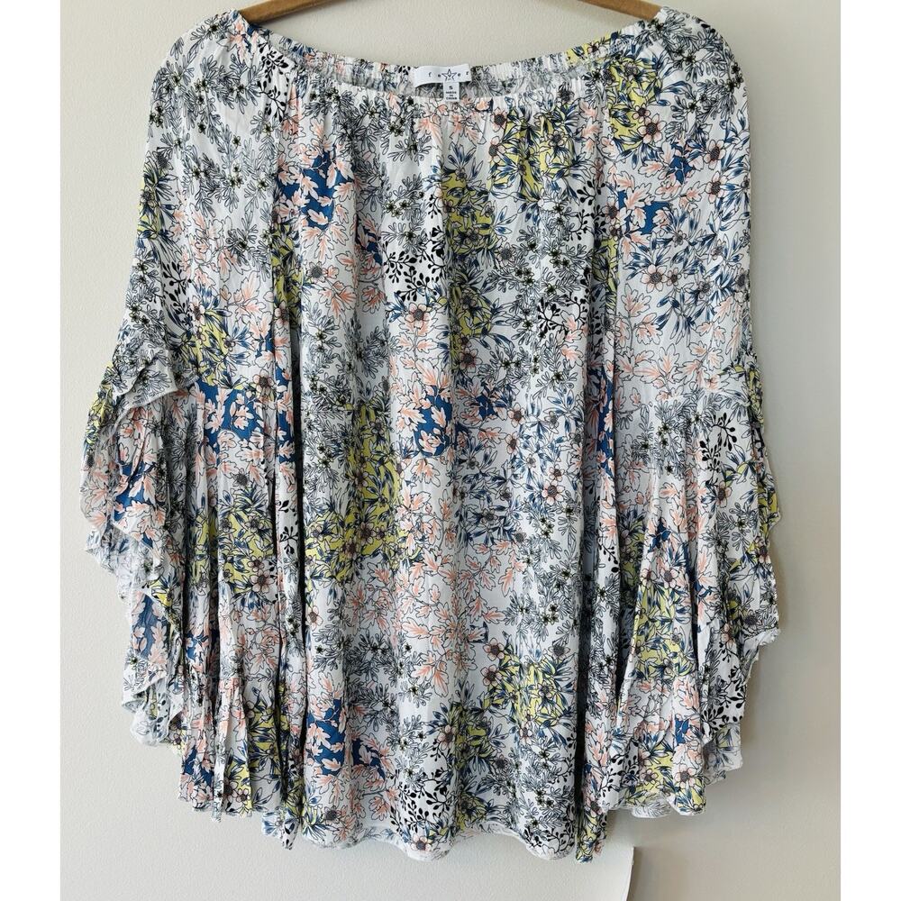 Boho Off Shoulder Floral Bell Sleeve Blouse | Women’s Small | NWT
